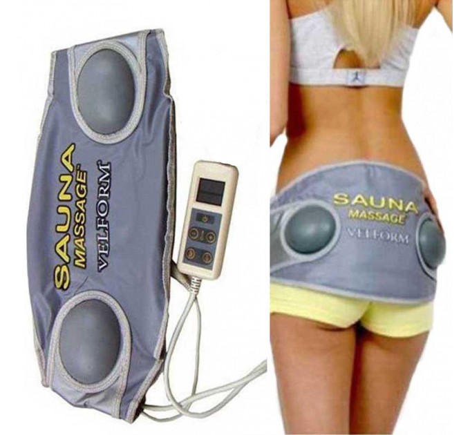 Масажний пояс для схуднення живота Sauna Massage Velform (Silver)