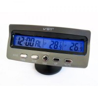 Електронні автомобільні годинники VST 7045 з підсвічуванням (Black Gray)