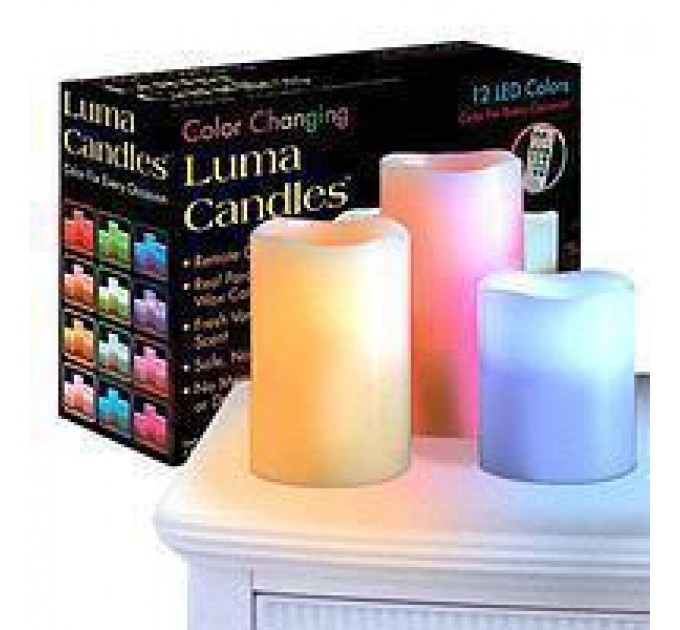 Ночник 3 свечи Luma Candles Color Changing (White)