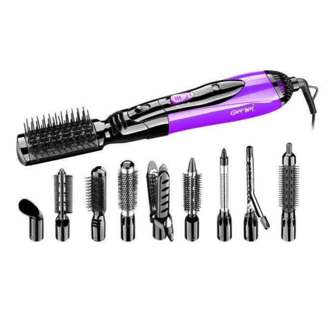 Професійний Фен Стайлер для волосся Gemei GM 4835 10 в 1 (Purple)