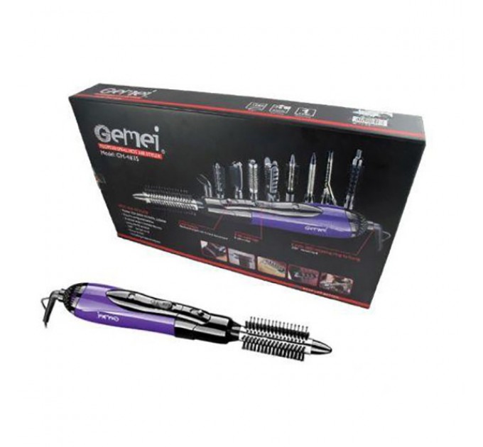 Профессиональный Фен Стайлер для волос Gemei GM 4835 10 в 1 (Purple)