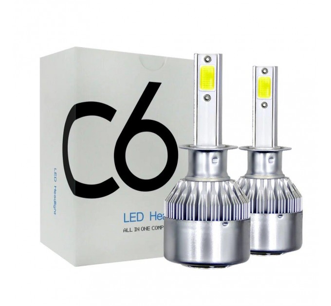 Лампа автомобильная LED C6 H1 (Silver) 