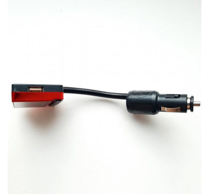 Автомобільний FM-модулятор 856 USB/micro SD від прикурювача Black Red