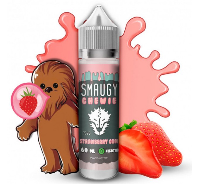 Жидкость для электронных сигарет SMAUGY Chewie Strawberry Gum 0 мг 60 мл (Клубничная жвачка)