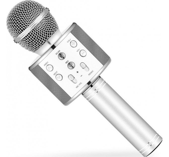 Мікрофон для караоке WS 858 (Silver)