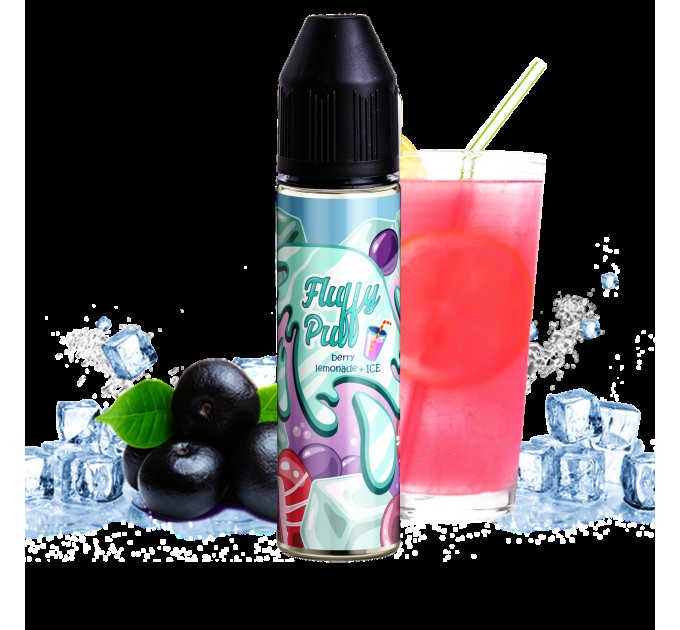 Рідина для електронних сигарет Fluffy Puff Berry Lemonade ICE 1.5мг 60мл (Ягідний лимонад)