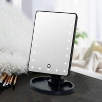 Косметичне Дзеркало з лід підсвічуванням для макіяжу Large 22 LED Mirror (Black)