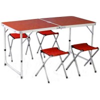 Стол чемодан раскладной со стульями Folding Table 13310 (Red)