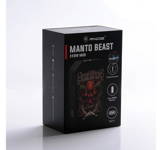 Бокс Мод Rincoe Manto Beast 228W MOD Original (Devil Bull)