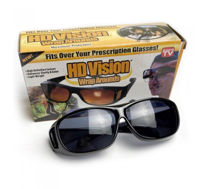 Окуляри антивідблиску HD Vision Wrap Arounds (Black)