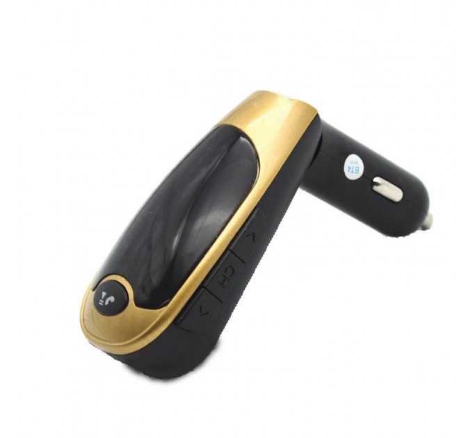 Автомобільний FM трансмітер/модулятор M5 Bluetooth Gold
