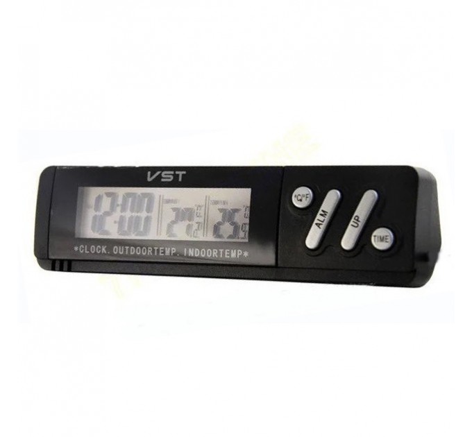 Електронні автомобільні годинники VST 7067 з підсвічуванням (Black)
