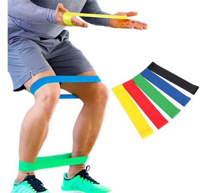 Фитнес резинки Fitness rubber bands (5 шт + чехол) 