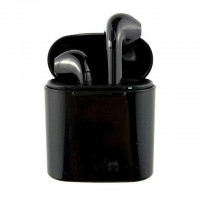 Бездротові блютуз навушники i7S TWS з боксом для зарядки Black
