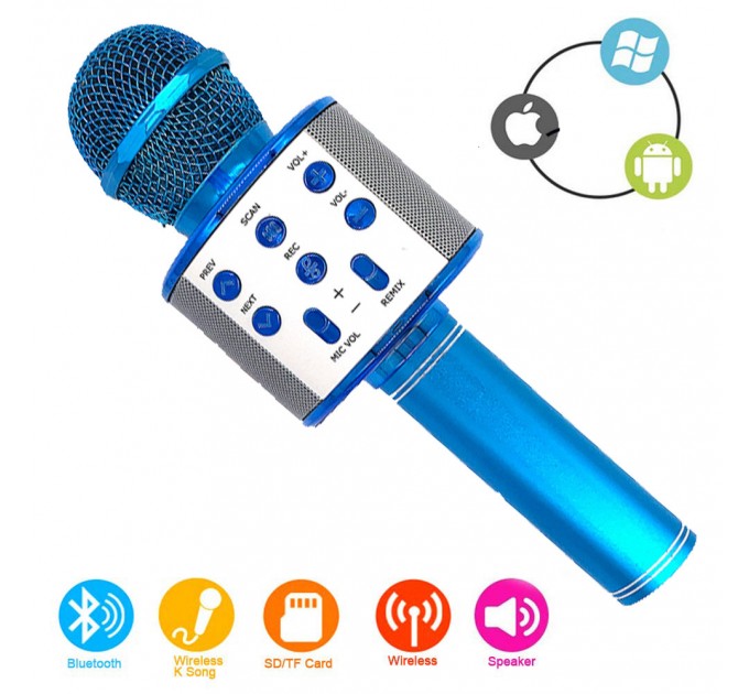Микрофон для караоке W 858 (Blue)