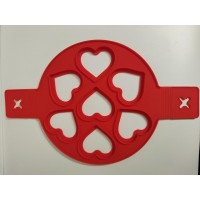 Силіконова форма для приготування оладок Flippin fantastic Серце Red