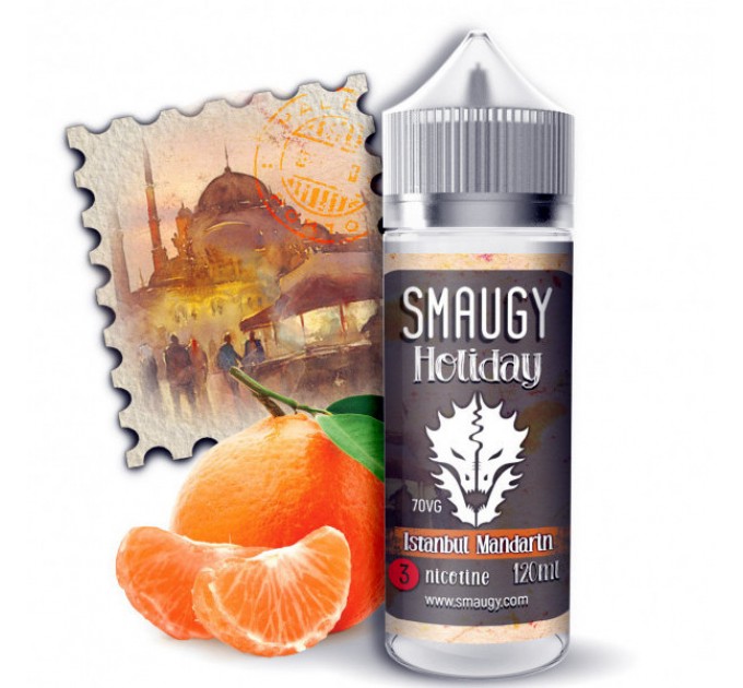 Жидкость для электронных сигарет SMAUGY Holiday Istanbul Mandarin 3 мг 120 мл (Спелый мандарин)