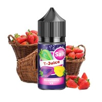 Рідина для POD систем T-Juice Salt Strawberry V3 30 мл 50 мг (Три сорти полуниці)