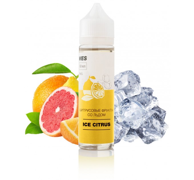 Жидкость для электронных сигарет WES Ice Citrus 0 мг 60 мл (Цитрусовые фрукты со льдом)