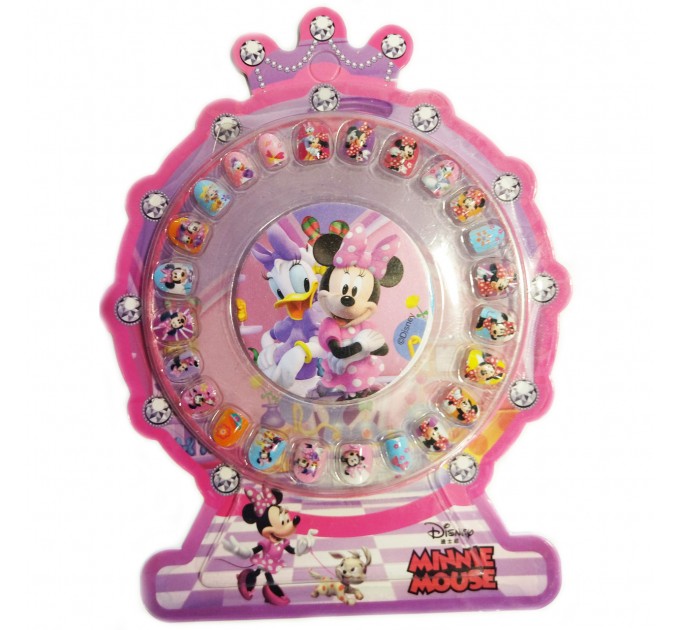 Набор накладных ногтей детский Disney (Minnie Mouse, 24 шт)