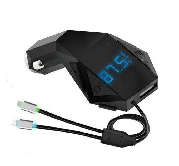 Автомобильный FM трансмиттер N8s Bluetooth Black