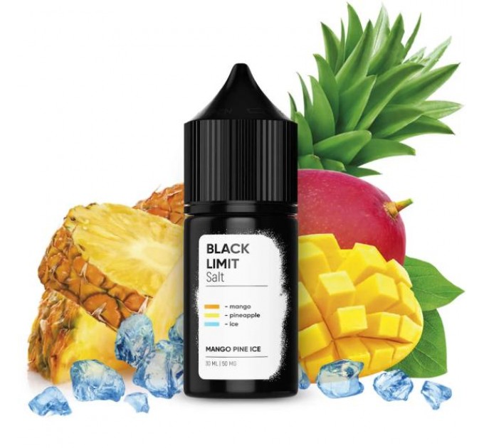 Жидкость для POD систем Black Limit Salt Mango Pine Ice 30 мл 30 мг (Манго ананас лед)