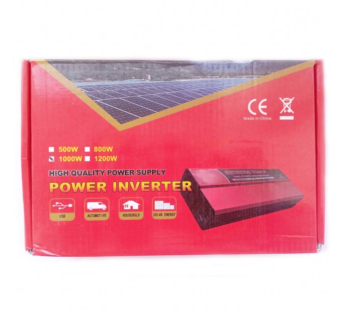 Інвертор Aton Solar Power 1000W 006 з 12V на 220V (розетка/USB)
