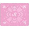 Силіконовий антипригарний килимок для випікання та розкочування тіста 50x40 Рожевий