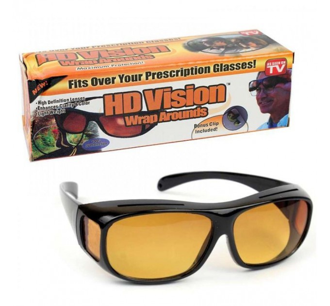 Окуляри антивідблиску HD Vision Wrap Arounds (Brown)