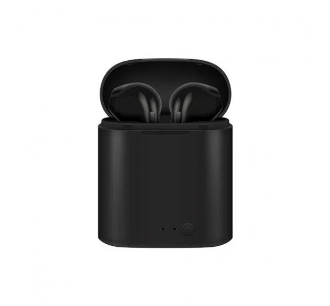 Бездротові блютуз навушники i7 Mini TWS з боксом для заряджання Black