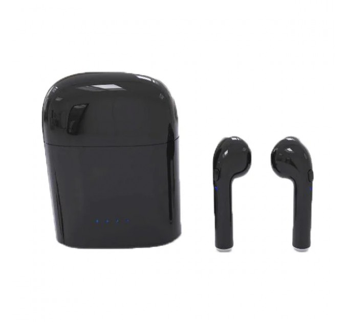 Бездротові блютуз навушники i7 Mini TWS з боксом для заряджання Black