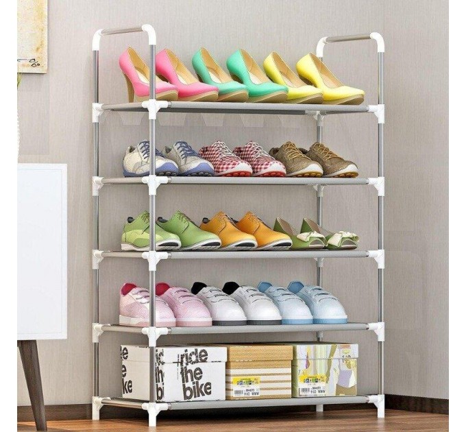 Полиця для взуття Shoe Rack 4 полиці 12 пар (White)