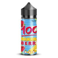 Жидкость для электронных сигарет 100 (сотка) Bananaberry 0 мг 100 мл (Клубника с банановым кремом)
