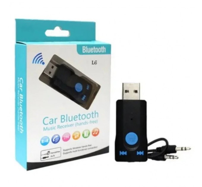 Ресивер автомобильный Bluetooth AUX L6 (Black)