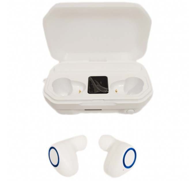 Бездротові навушники M12 TWS з боксом для заряджання White