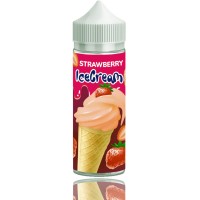 Рідина для електронних сигарет Ice Cream Strawberry ice cream 0 мг 120 мл (Полуничне морозиво)
