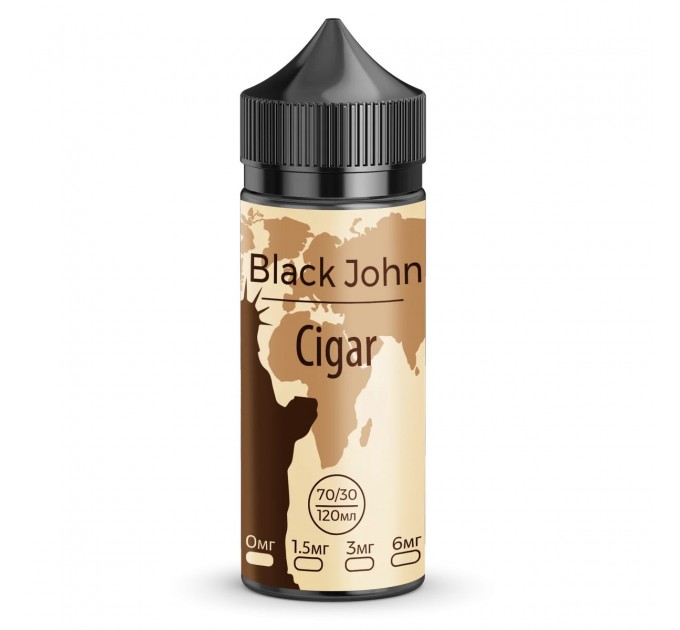 Рідина для електронних сигарет Black John Сigar 0 мг 120 мл (Класичний сигарний смак)