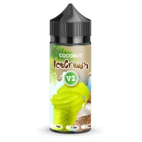 Жидкость для электронных сигарет Ice Cream V2 Coconut 0 мг 100 мл (Мороженое с кокосом)