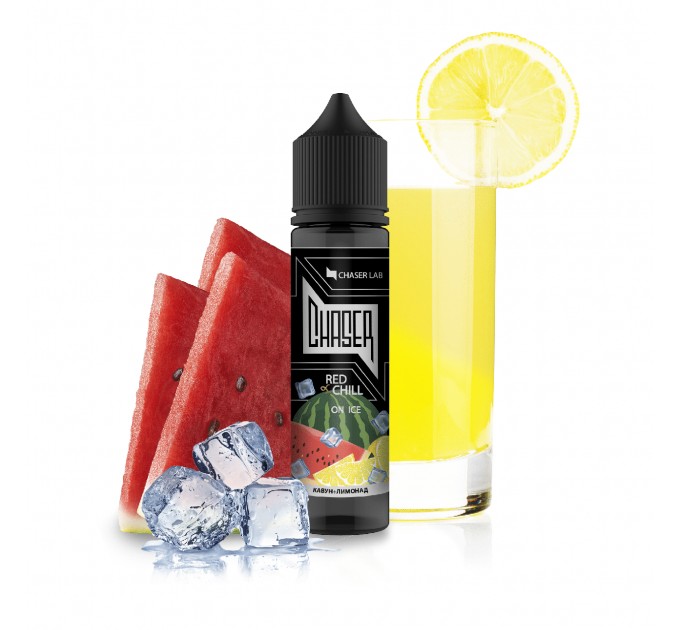 Жидкость для электронных сигарет CHASER Black Organic RED CHILL ICE 60 мл 0 мг (Лимонад со вкусом арбуза с холодком)