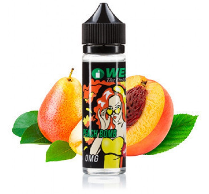 Жидкость для электронных сигарет WES Peach Bomb 0 мг 100 мл (Персик и груша)