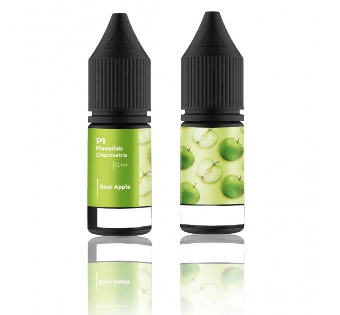 Рідина для POD систем Flavorlab P1 Sour Apple 10 мл 50 мг (Кисле яблуко)