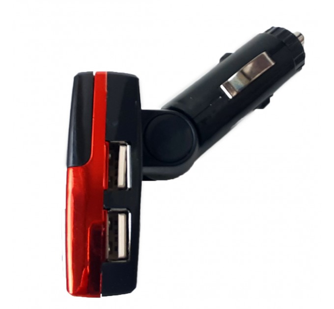 Автомобільний FM модулятор 990 USB/micro SD від прикурювача Red