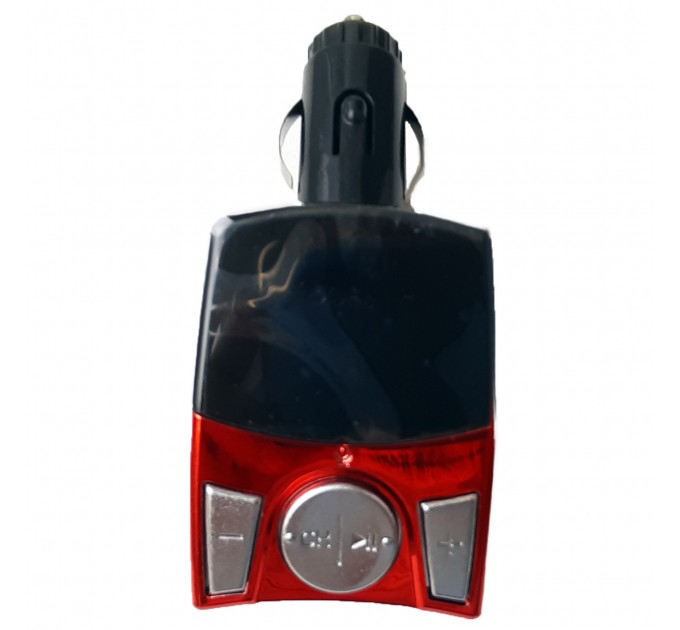 Автомобільний FM модулятор 990 USB/micro SD від прикурювача Red