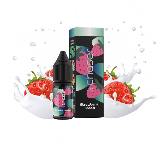 Жидкость для POD систем CHASER Lux Strawberry Cream 11 мл 30 мг (Клубника и крем)