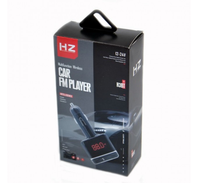 Автомобильный FM модулятор трансмиттер HZ H3BT Black