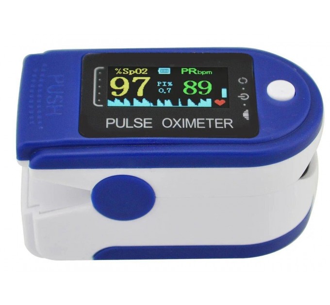 Пульсоксиметр напалечный Fingertip Pulse Oximeter AB-88 (White Blue) 