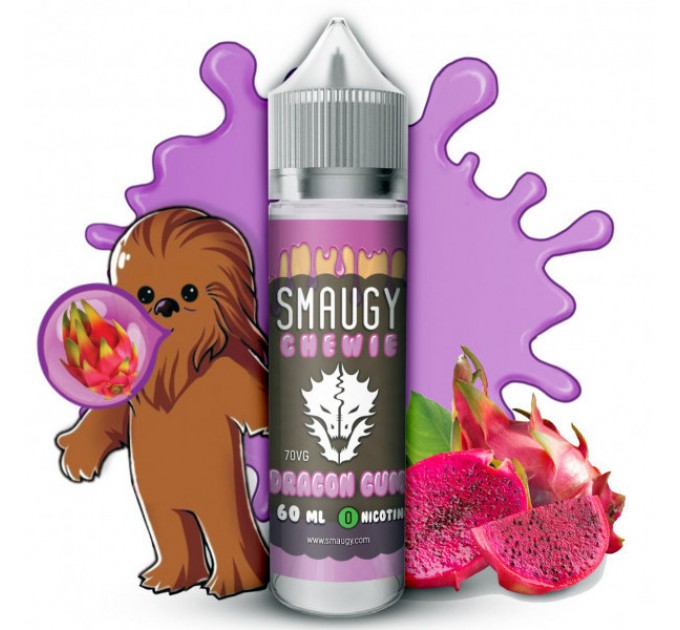 Рідина для електронних сигарет SMAUGY Chewie Dragon Gum 0 мг 60 мл (Персикова жуйка)