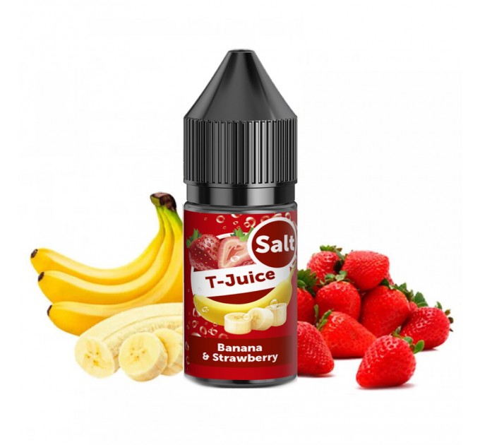 Жидкость для POD систем T-Juice Salt Banana Strawberry 30 мл 50 мг (Банан клубника)