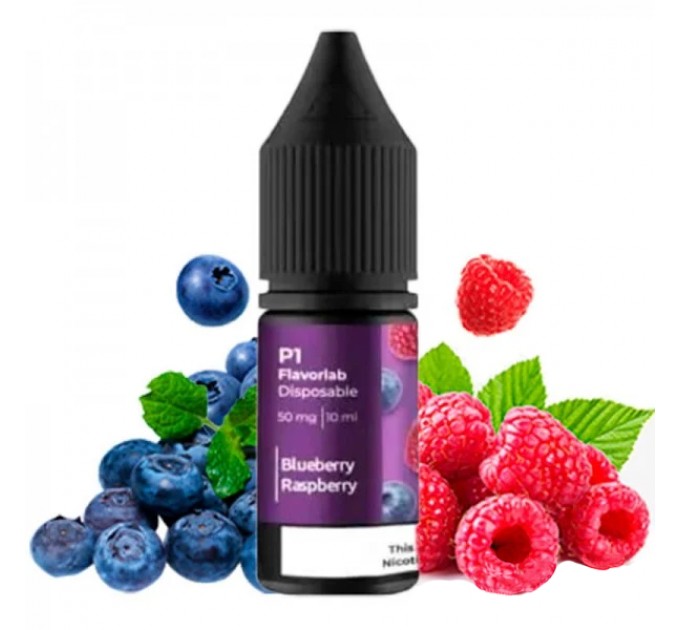 Жидкость для POD систем Flavorlab P1 Blueberry Raspberry 10 мл 50 мг (Черника малина)