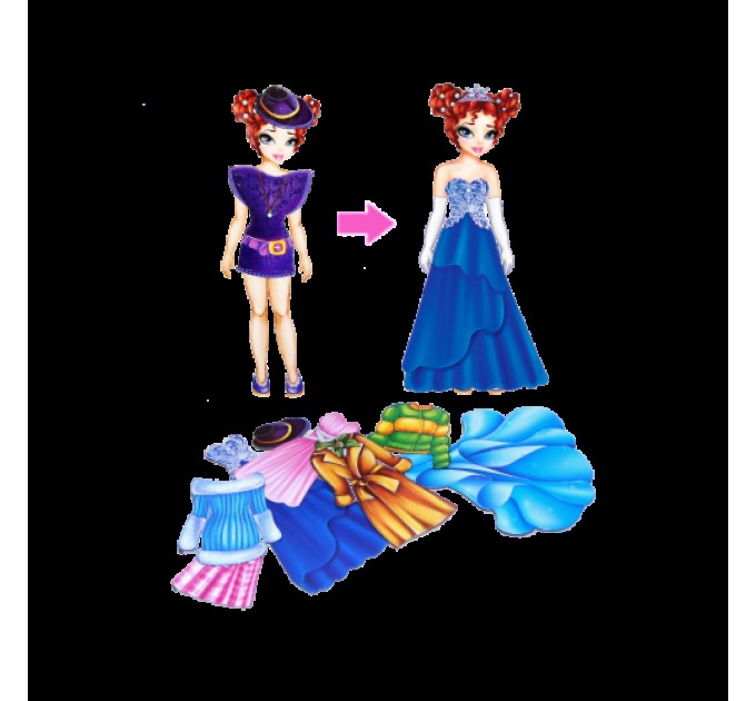 Гра настільна Bombat Game Одягни ляльку: Евеліна (1+ гравця, 3+ років)